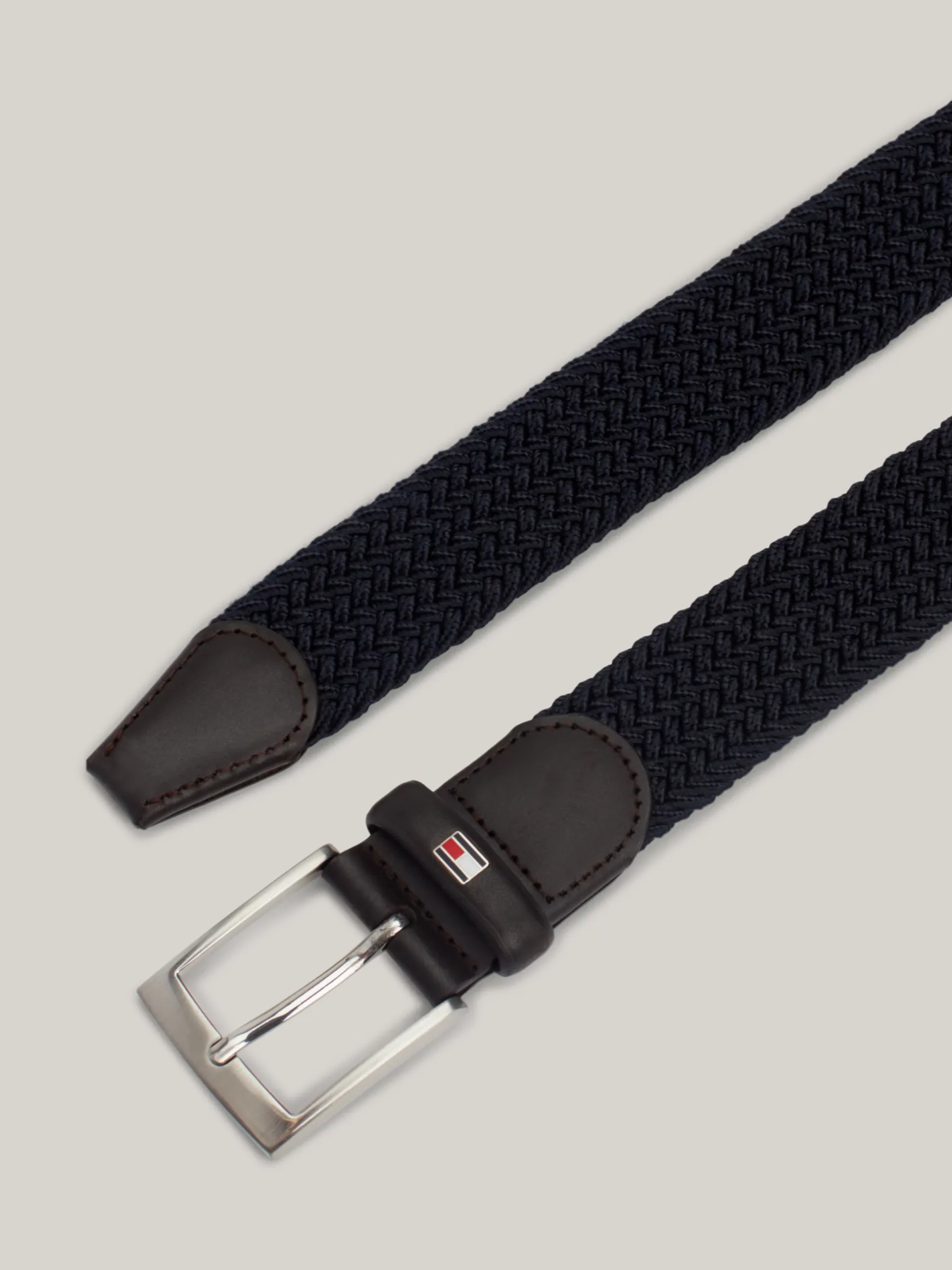 Paski*Tommy Hilfiger Elastyczny Parciany Pasek Adan Z Plecionką SKY CAPTAIN