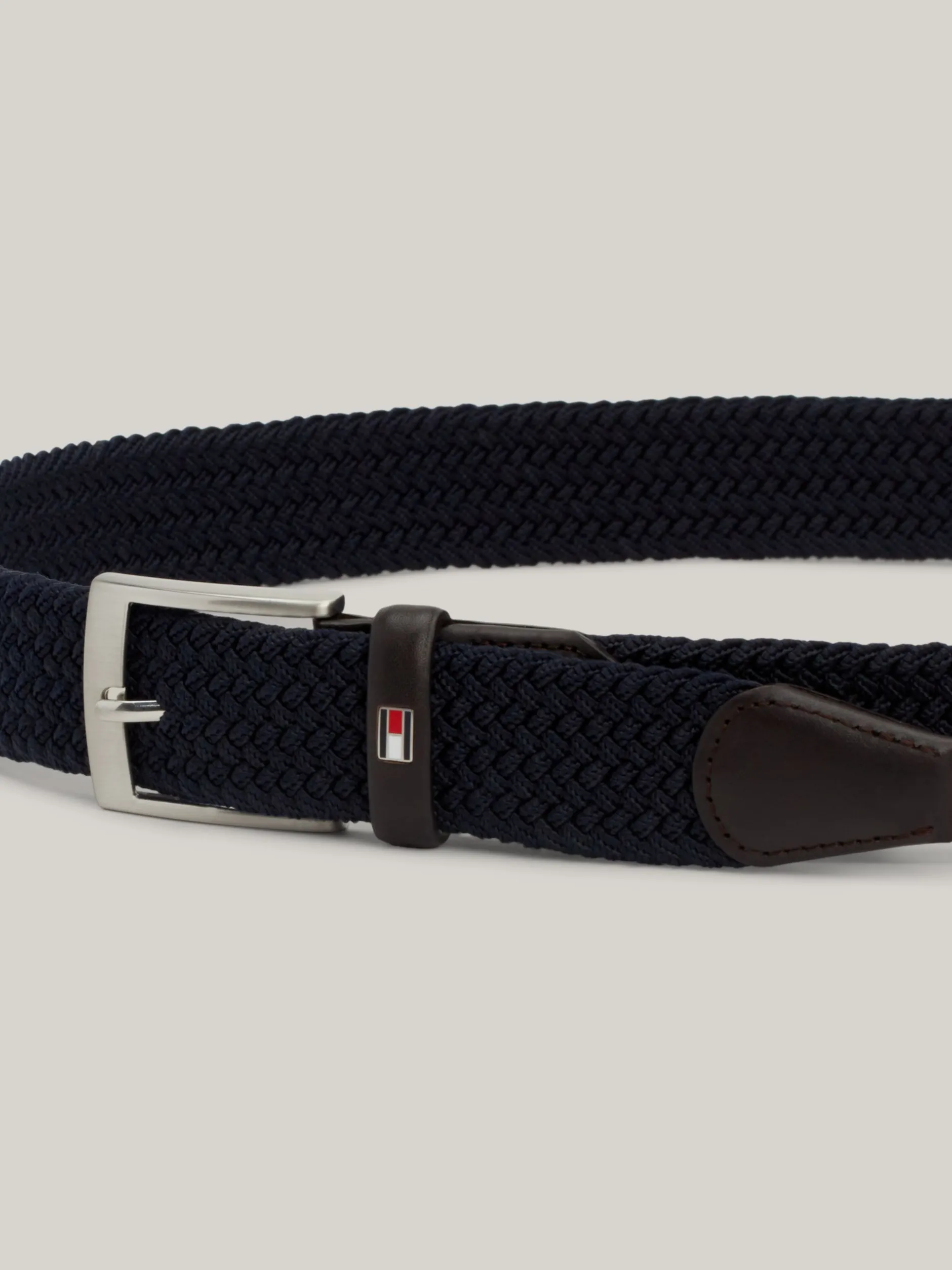 Paski*Tommy Hilfiger Elastyczny Parciany Pasek Adan Z Plecionką SKY CAPTAIN