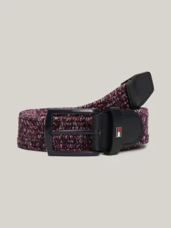 Paski*Tommy Hilfiger Elastyczny Pleciony Pasek SPACE BLUE