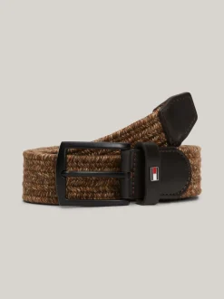 Paski*Tommy Hilfiger Elastyczny Pleciony Pasek COFFEE BEAN / NEUTRAL MIX