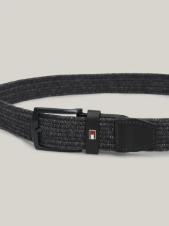 Paski*Tommy Hilfiger Elastyczny Pleciony Pasek MEDIUM GREY / SHADY STONE