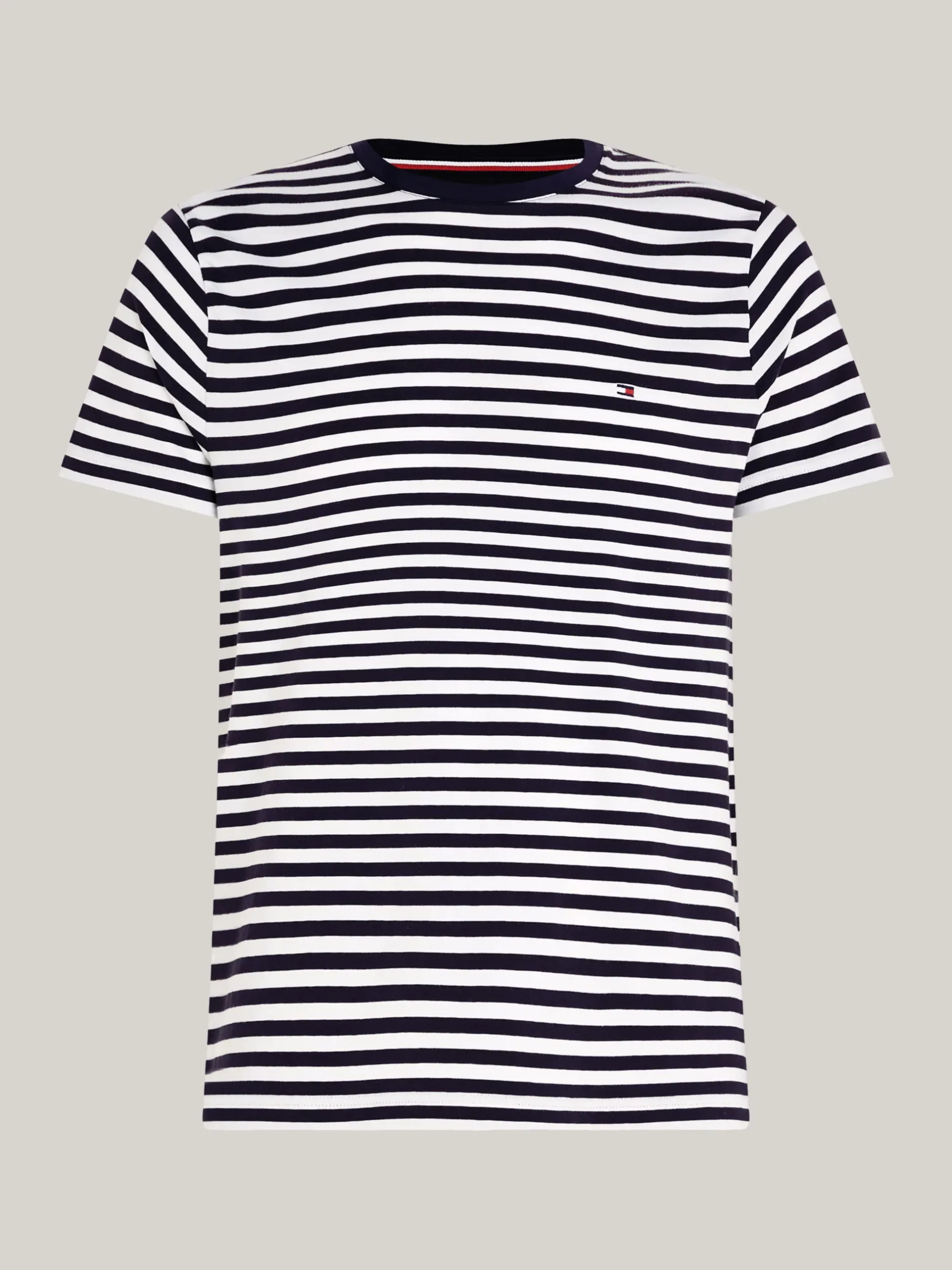 T-Shirty*Tommy Hilfiger Elastyczny T-shirt O Bardzo Wąskim Kroju DESERT SKY/WHITE