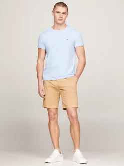 T-Shirty*Tommy Hilfiger Elastyczny T-shirt O Bardzo Wąskim Kroju VESSEL BLUE