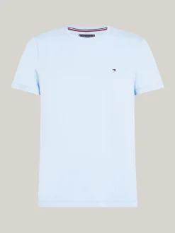 T-Shirty*Tommy Hilfiger Elastyczny T-shirt O Bardzo Wąskim Kroju VESSEL BLUE