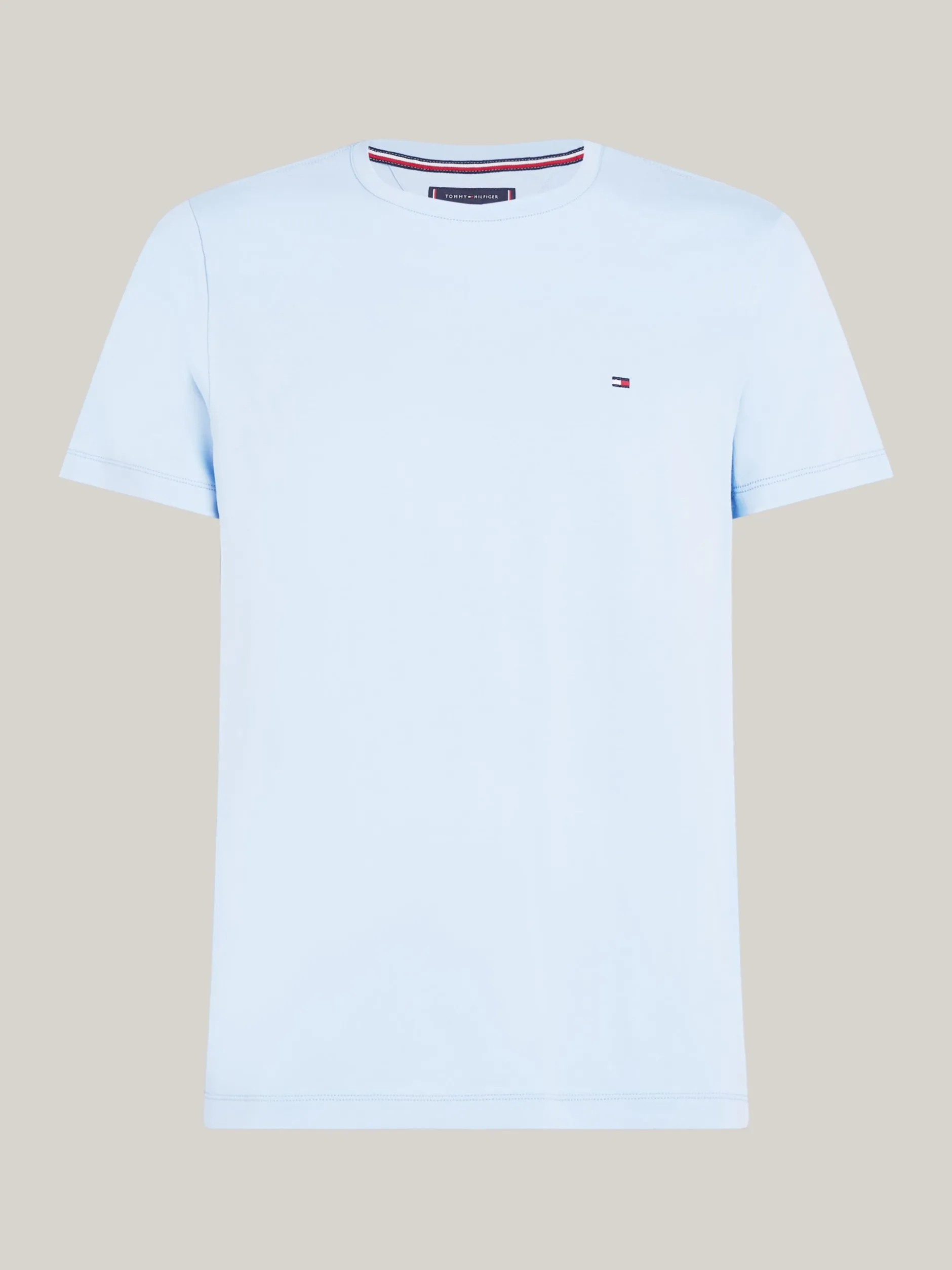 T-Shirty*Tommy Hilfiger Elastyczny T-shirt O Bardzo Wąskim Kroju VESSEL BLUE