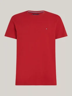 T-Shirty*Tommy Hilfiger Elastyczny T-shirt O Bardzo Wąskim Kroju DARK MAGMA