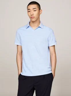 Koszulki Polo*Tommy Hilfiger Elegancka Koszulka Polo O Regularnym Kroju VESSEL BLUE / ECRU