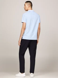 Koszulki Polo*Tommy Hilfiger Elegancka Koszulka Polo O Regularnym Kroju VESSEL BLUE / ECRU