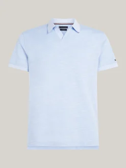 Koszulki Polo*Tommy Hilfiger Elegancka Koszulka Polo O Regularnym Kroju VESSEL BLUE / ECRU
