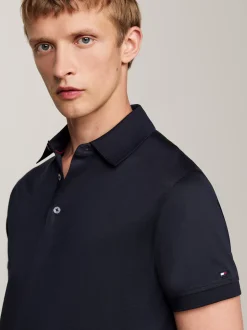 Koszulki Polo*Tommy Hilfiger Elegancka Koszulka Polo O Wąskim Kroju DESERT SKY