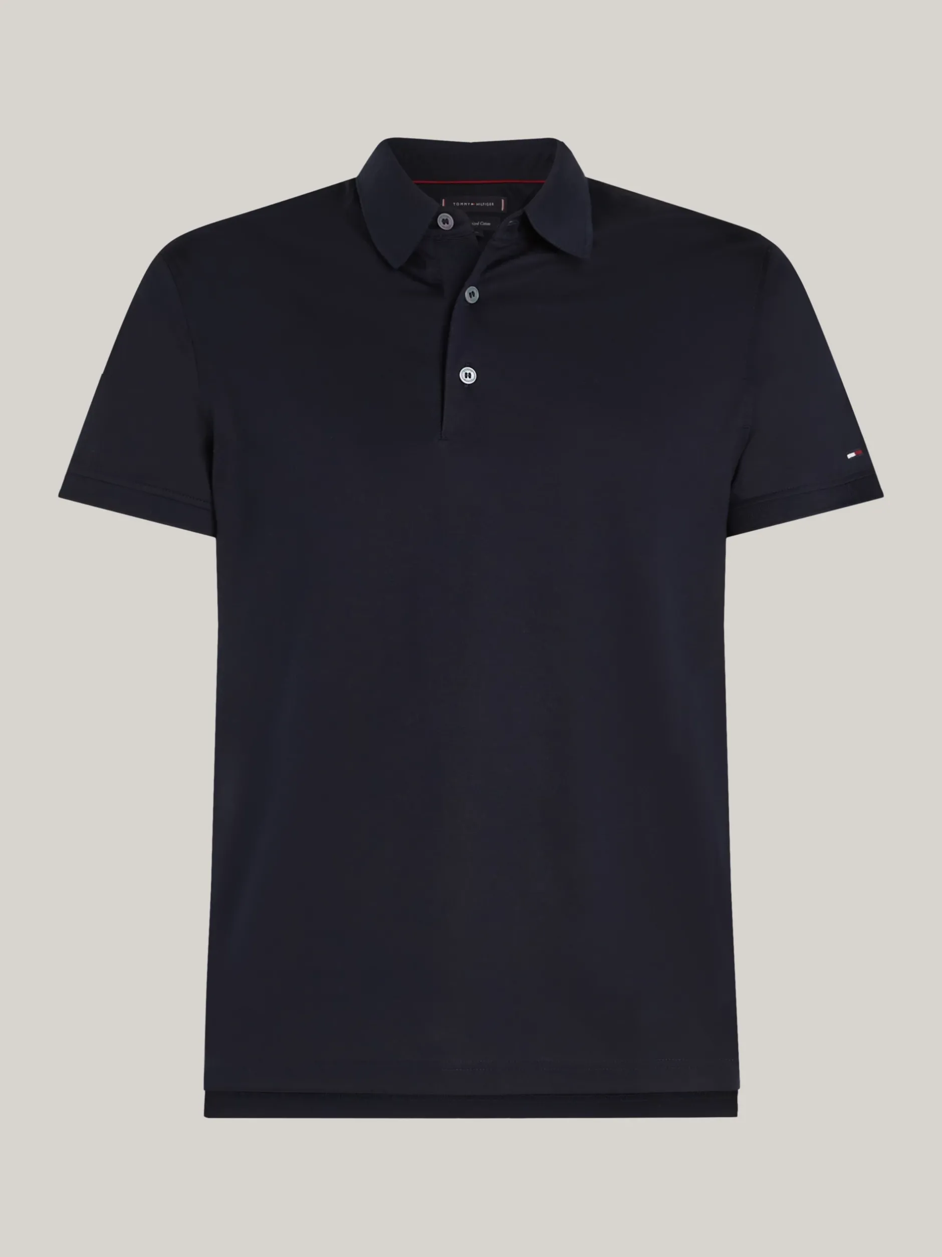 Koszulki Polo*Tommy Hilfiger Elegancka Koszulka Polo O Wąskim Kroju DESERT SKY