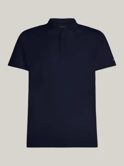 Swetry|Dzianina*Tommy Hilfiger Elegancka Koszulka Polo Z Czystej Wełny DESERT SKY