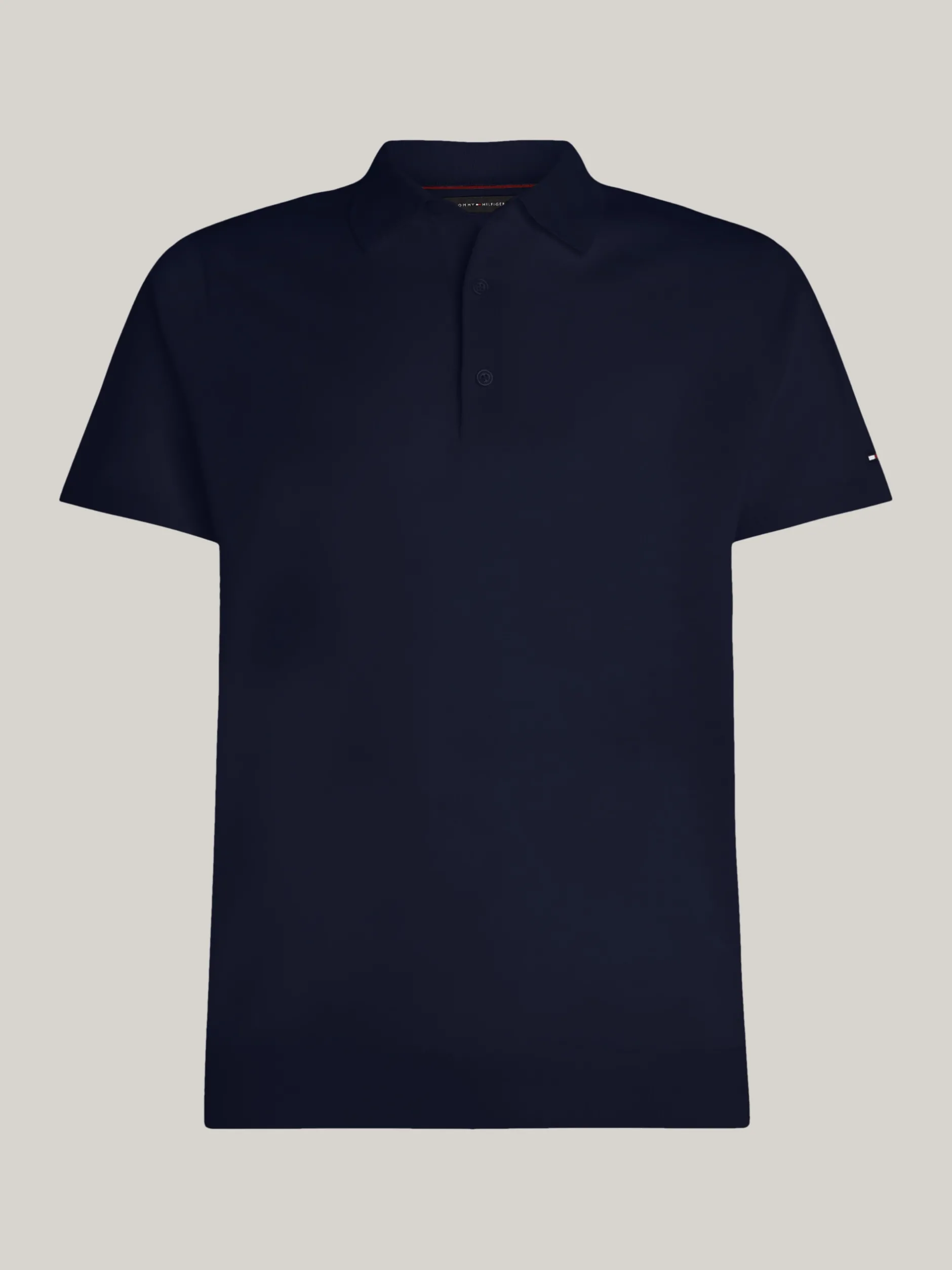 Swetry|Dzianina*Tommy Hilfiger Elegancka Koszulka Polo Z Czystej Wełny DESERT SKY