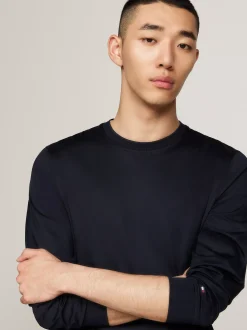 T-Shirty*Tommy Hilfiger Elegancki Longsleeve DESERT SKY
