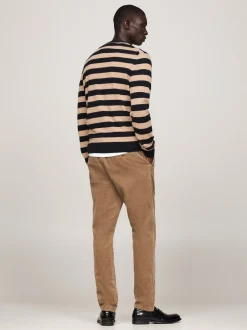 Swetry Z Okrągłym Dekoltem|Swetry*Tommy Hilfiger Elegancki, Luźny Sweter Z Kaszmiru BLACK/CAMEL