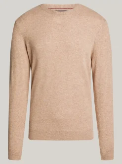 Swetry Z Okrągłym Dekoltem|Swetry*Tommy Hilfiger Elegancki, Luźny Sweter Z Kaszmiru HICKORY