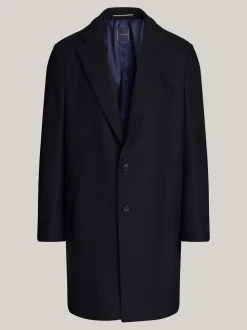 Garnitury I Kostiumy|Kurtki & Płaszcze*Tommy Hilfiger Elegancki Płaszcz Jednorzędowy BLUE