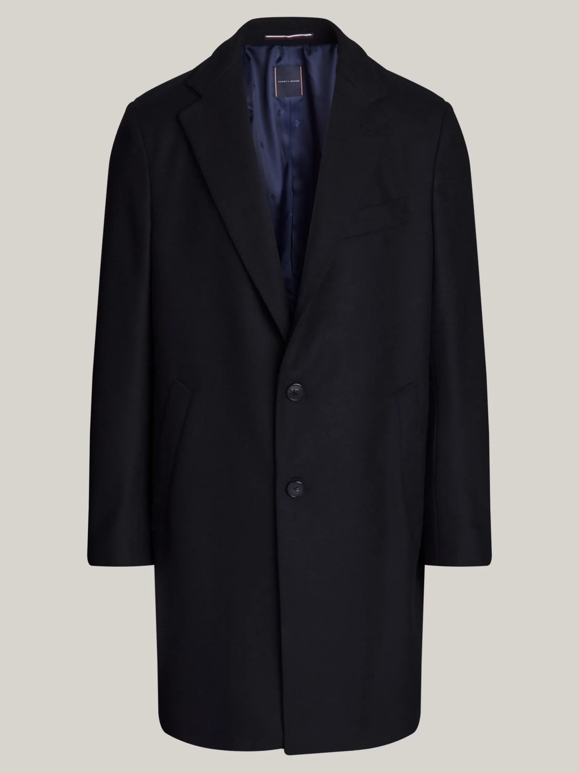 Garnitury I Kostiumy|Kurtki & Płaszcze*Tommy Hilfiger Elegancki Płaszcz Jednorzędowy BLUE