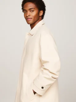 Kurtki & Płaszcze*Tommy Hilfiger Elegancki Płaszcz Samochodowy Z Rękawem 3/4 CLASSIC BEIGE