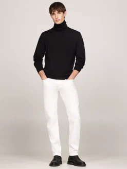 Swetry Z Golfem|Swetry*Tommy Hilfiger Elegancki Sweter Z Golfem BLACK