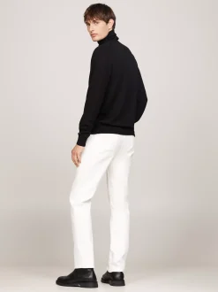 Swetry Z Golfem|Swetry*Tommy Hilfiger Elegancki Sweter Z Golfem BLACK