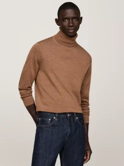 Swetry Z Golfem|Swetry*Tommy Hilfiger Elegancki Sweter Z Golfem HICKORY
