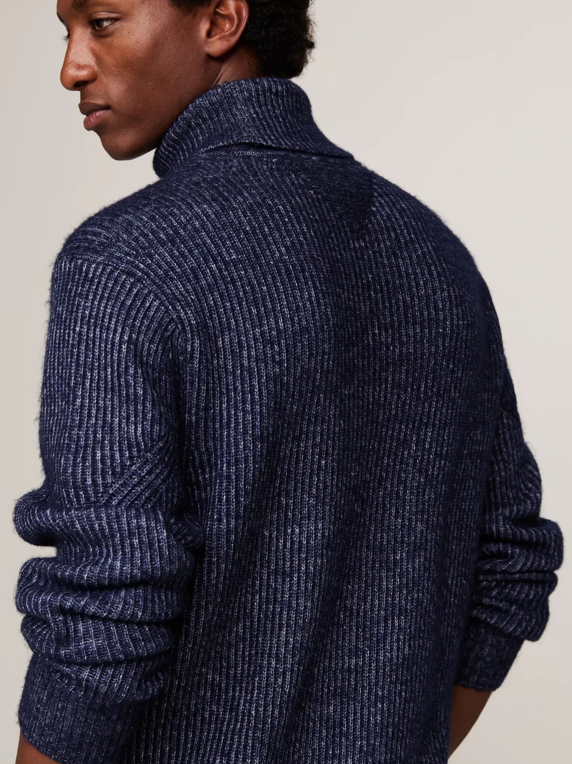 Swetry Z Golfem|Swetry*Tommy Hilfiger Elegancki Sweter Z Mieszanki Wełny DESERT SKY MOULINE