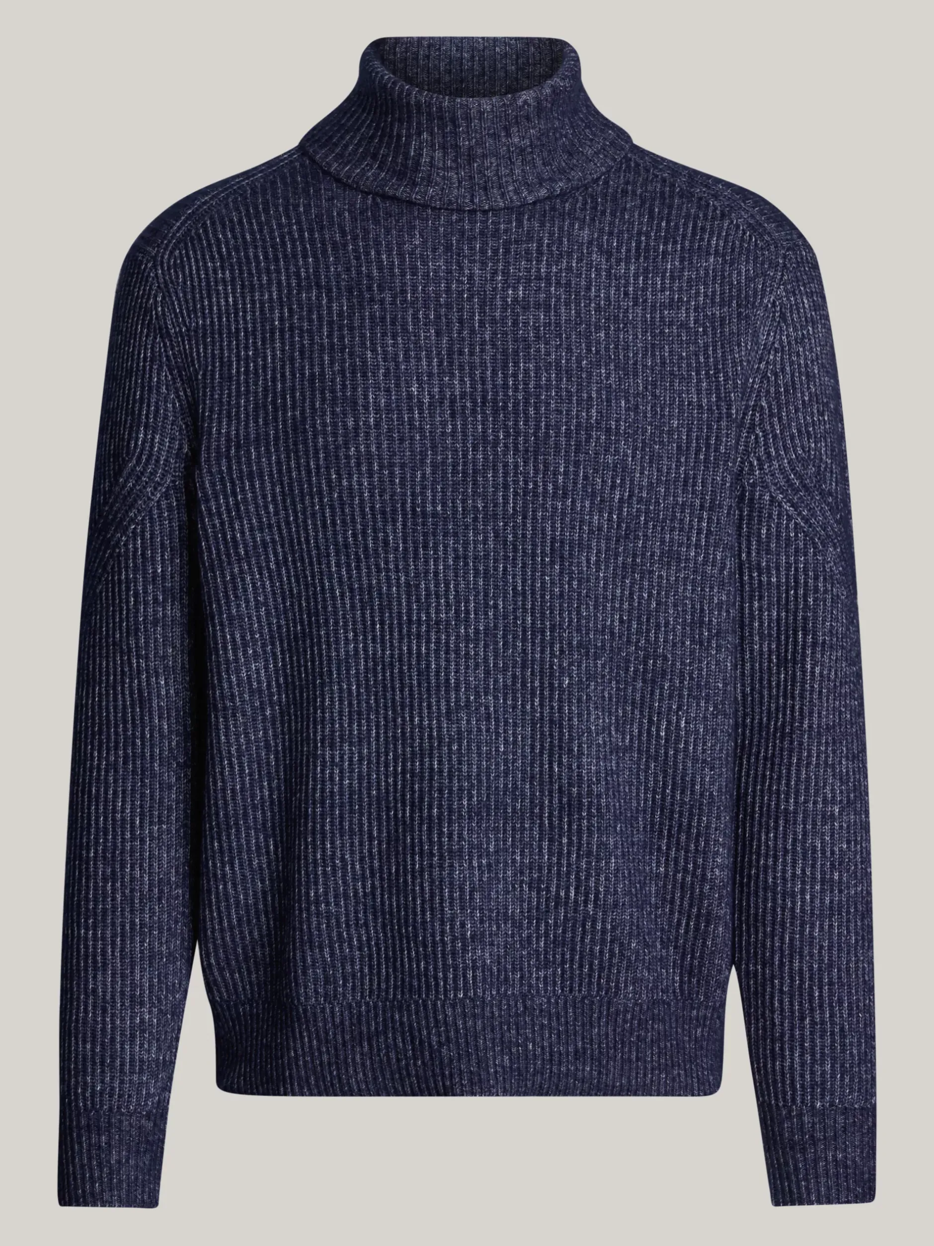 Swetry Z Golfem|Swetry*Tommy Hilfiger Elegancki Sweter Z Mieszanki Wełny DESERT SKY MOULINE