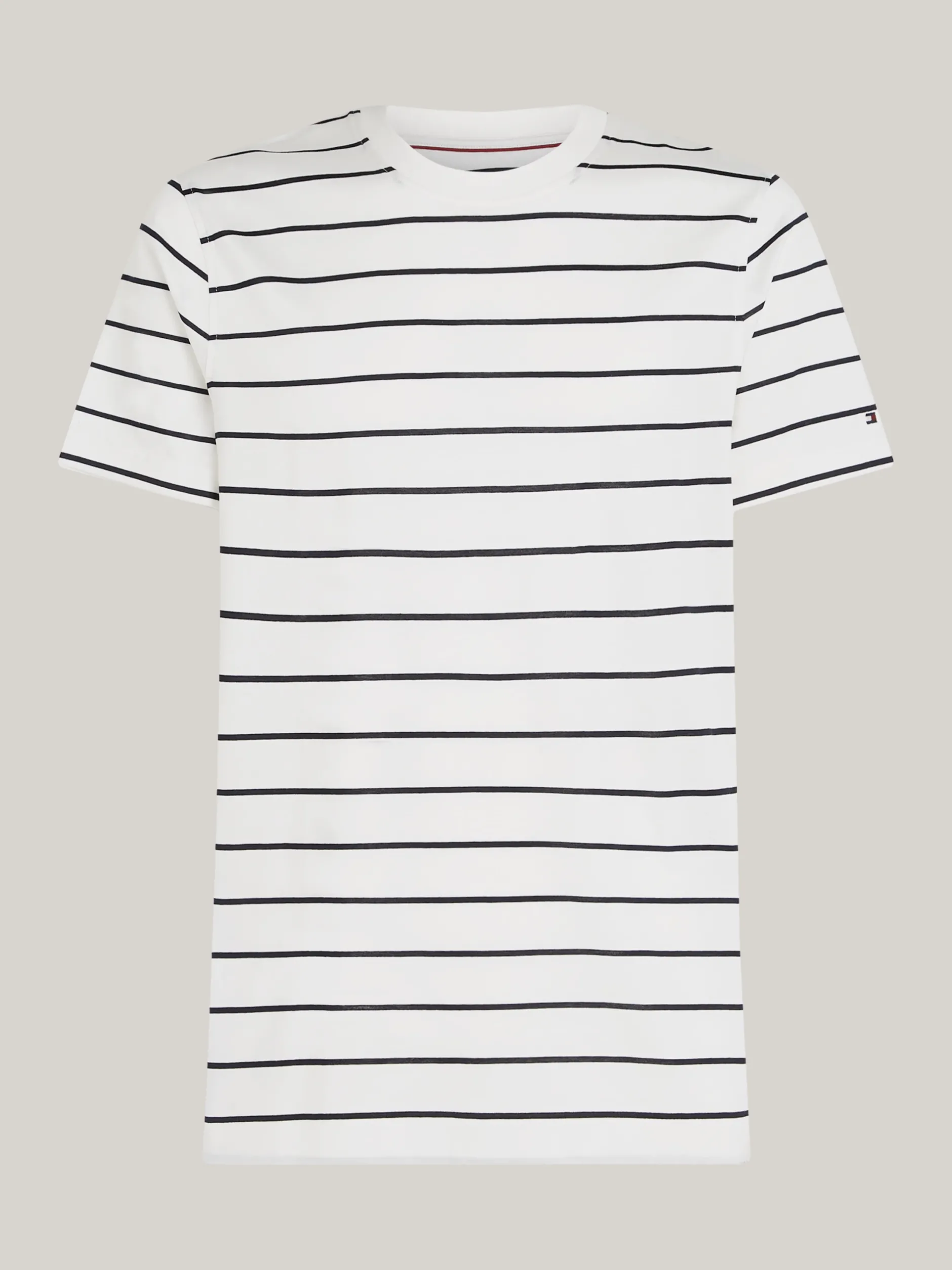 T-Shirty*Tommy Hilfiger Elegancki T-shirt W Paski ECRU / DESERT SKY