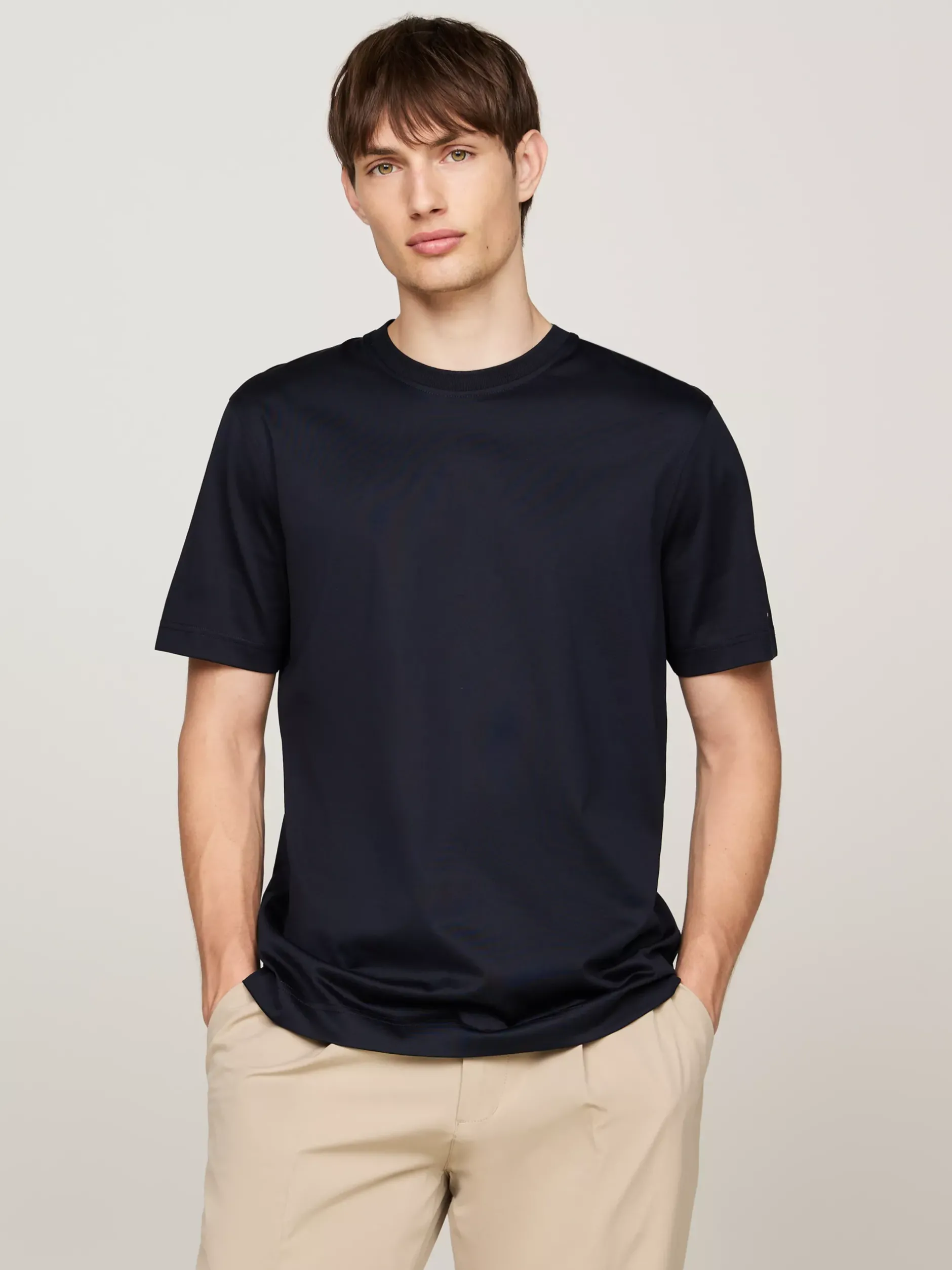 T-Shirty*Tommy Hilfiger Elegancki T-shirt W Paski DESERT SKY