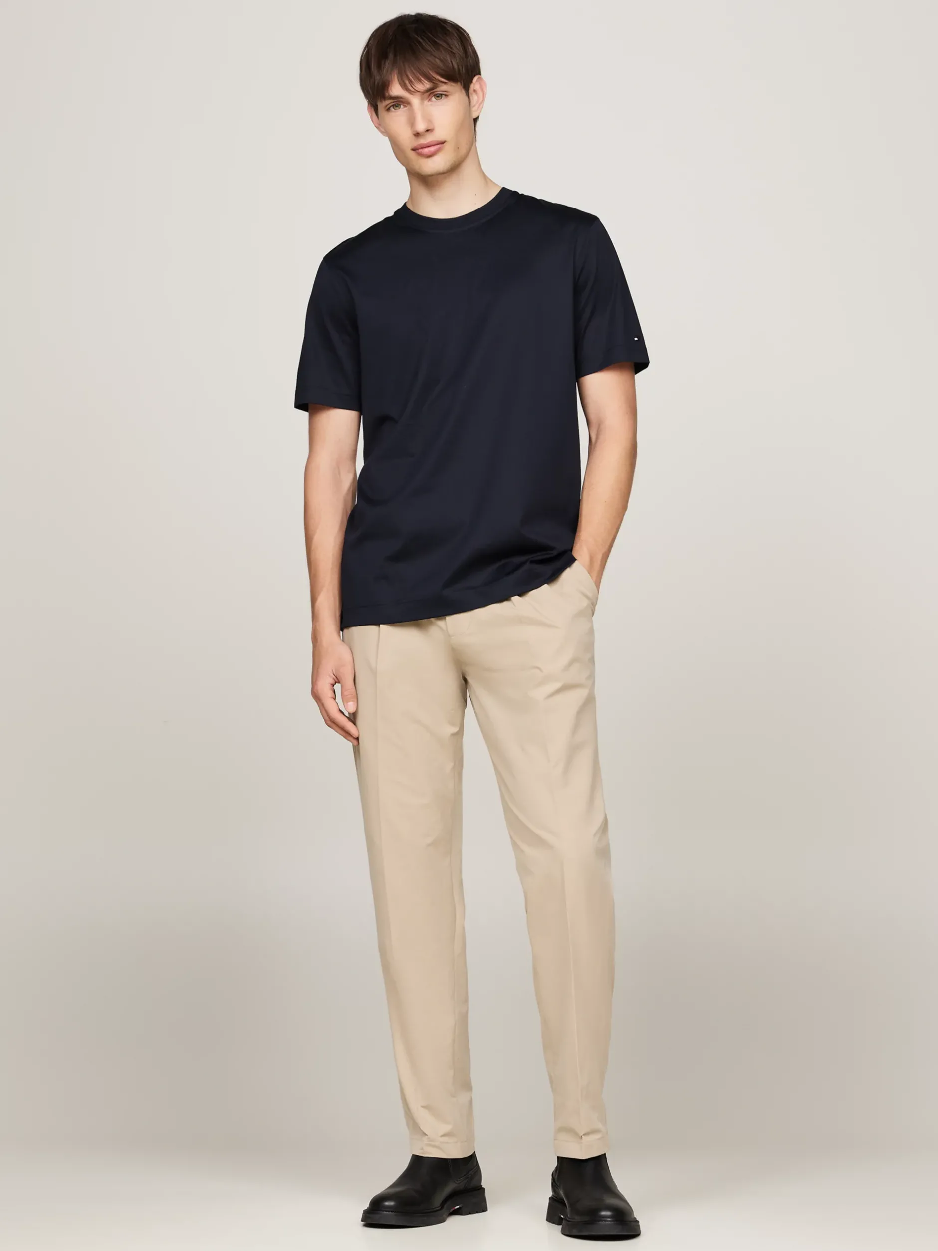 T-Shirty*Tommy Hilfiger Elegancki T-shirt W Paski DESERT SKY