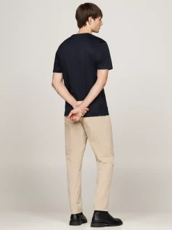 T-Shirty*Tommy Hilfiger Elegancki T-shirt W Paski DESERT SKY