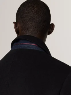 Kurtki & Płaszcze*Tommy Hilfiger Elegancki Wełniany Płaszcz BLACK