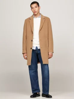 Kurtki & Płaszcze*Tommy Hilfiger Elegancki Wełniany Płaszcz HICKORY