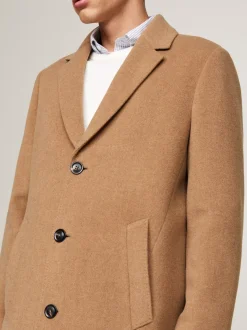 Kurtki & Płaszcze*Tommy Hilfiger Elegancki Wełniany Płaszcz HICKORY