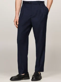 Garnitury I Kostiumy|Spodnie*Tommy Hilfiger Eleganckie Spodnie Z Zaszewkami BLUE