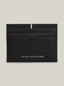 Portfele & Breloczki Do Kluczy*Tommy Hilfiger Etui Na Karty O Mieszanej Fakturze BLACK