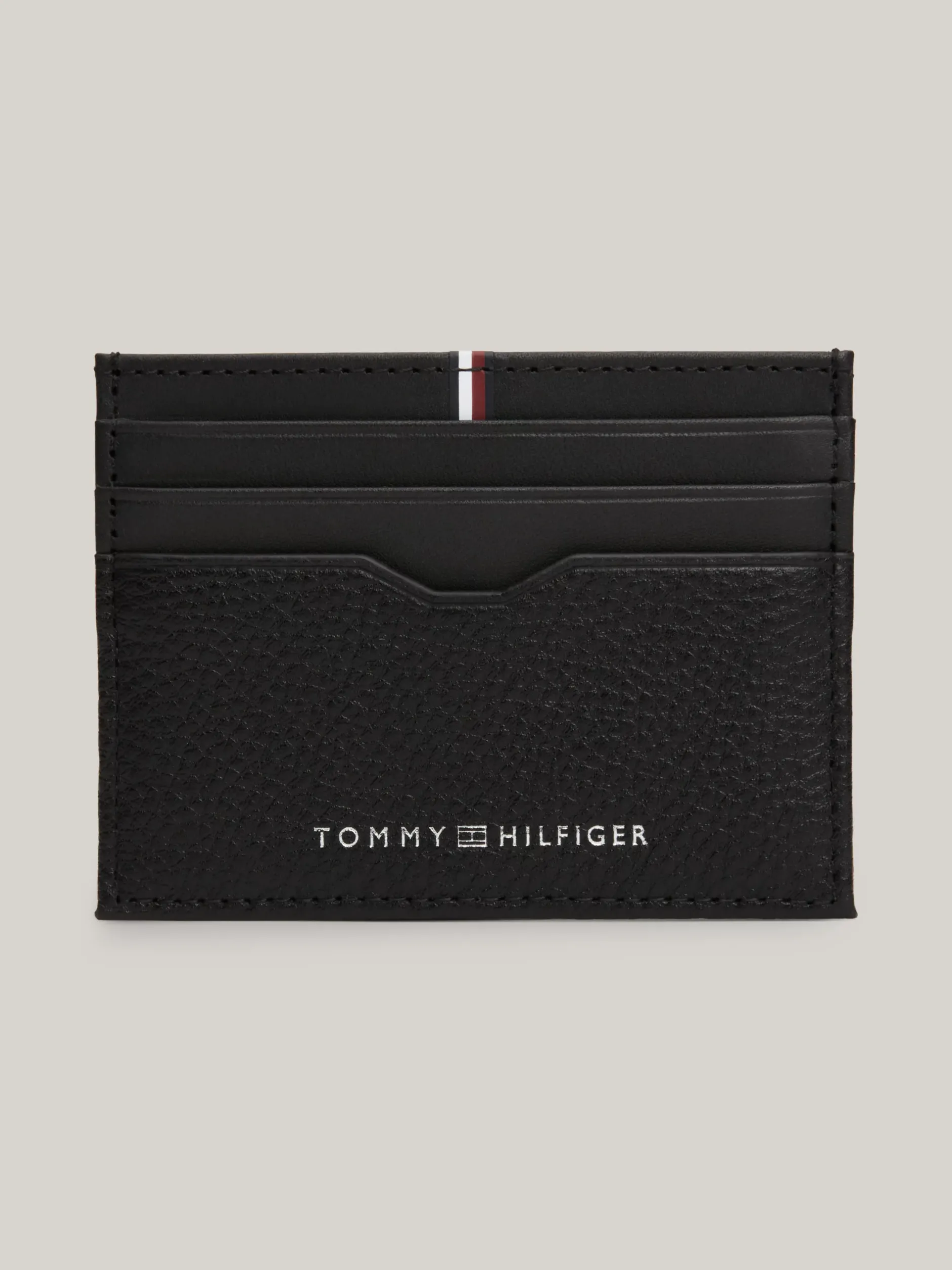 Portfele & Breloczki Do Kluczy*Tommy Hilfiger Etui Na Karty O Mieszanej Fakturze BLACK