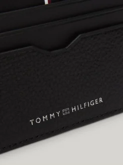 Portfele & Breloczki Do Kluczy*Tommy Hilfiger Etui Na Karty O Mieszanej Fakturze BLACK