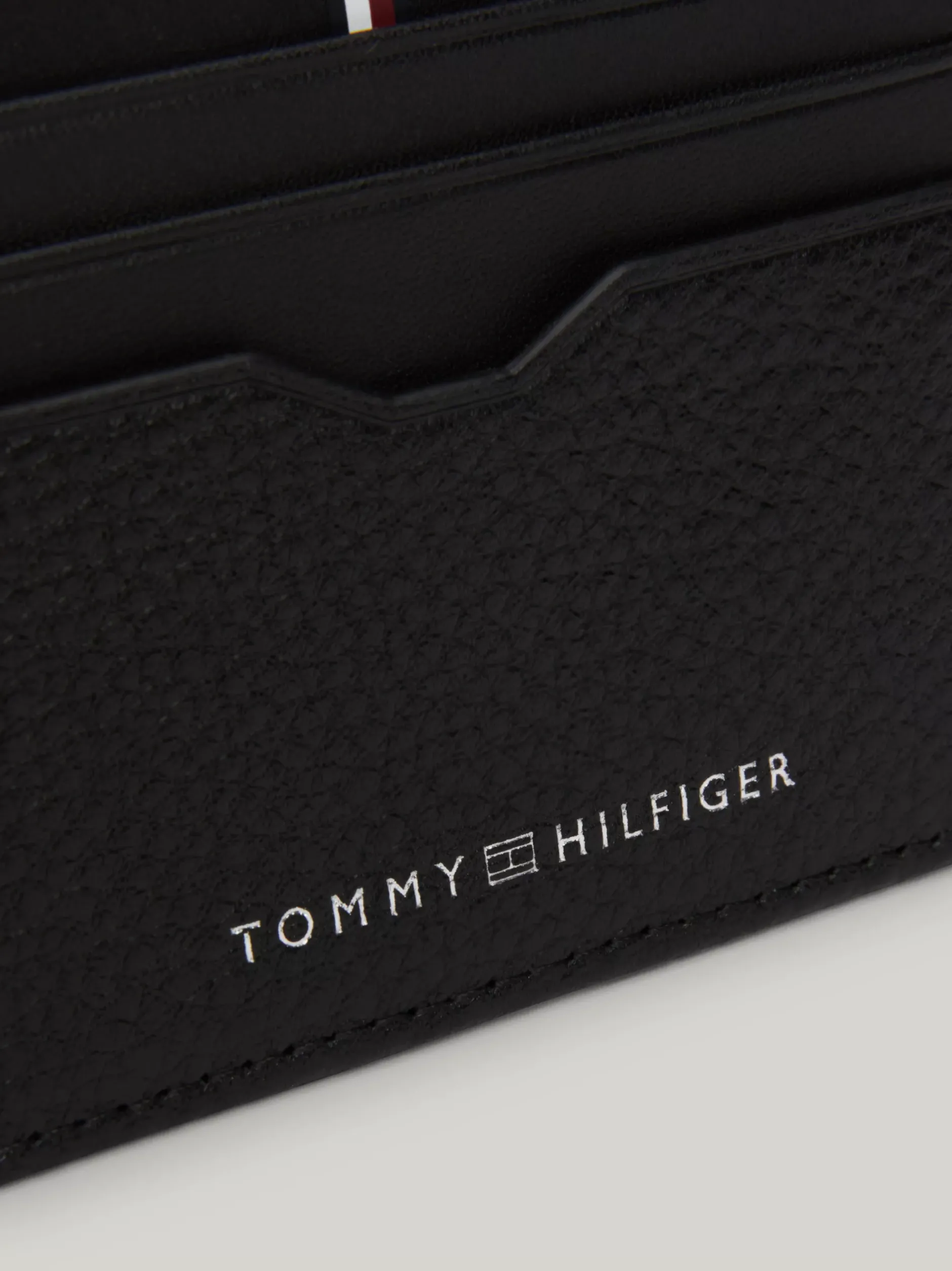 Portfele & Breloczki Do Kluczy*Tommy Hilfiger Etui Na Karty O Mieszanej Fakturze BLACK