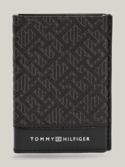 Portfele & Breloczki Do Kluczy*Tommy Hilfiger Etui Na Karty We Wzór W Monogram TH BLACK