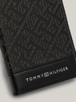 Portfele & Breloczki Do Kluczy*Tommy Hilfiger Etui Na Karty We Wzór W Monogram TH BLACK