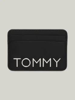 Portfele & Breloczki Do Kluczy*Tommy Hilfiger Etui Na Karty Z Logo BLACK