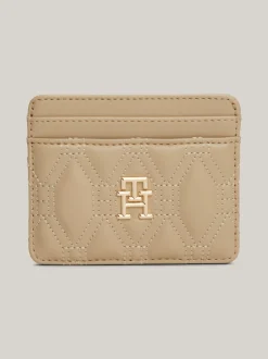 Portfele & Breloczki Do Kluczy*Tommy Hilfiger Etui Na Karty Z Monogramem TH BEIGE