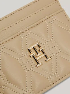 Portfele & Breloczki Do Kluczy*Tommy Hilfiger Etui Na Karty Z Monogramem TH BEIGE