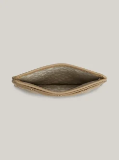 Portfele & Breloczki Do Kluczy*Tommy Hilfiger Etui Na Karty Z Monogramem TH BEIGE