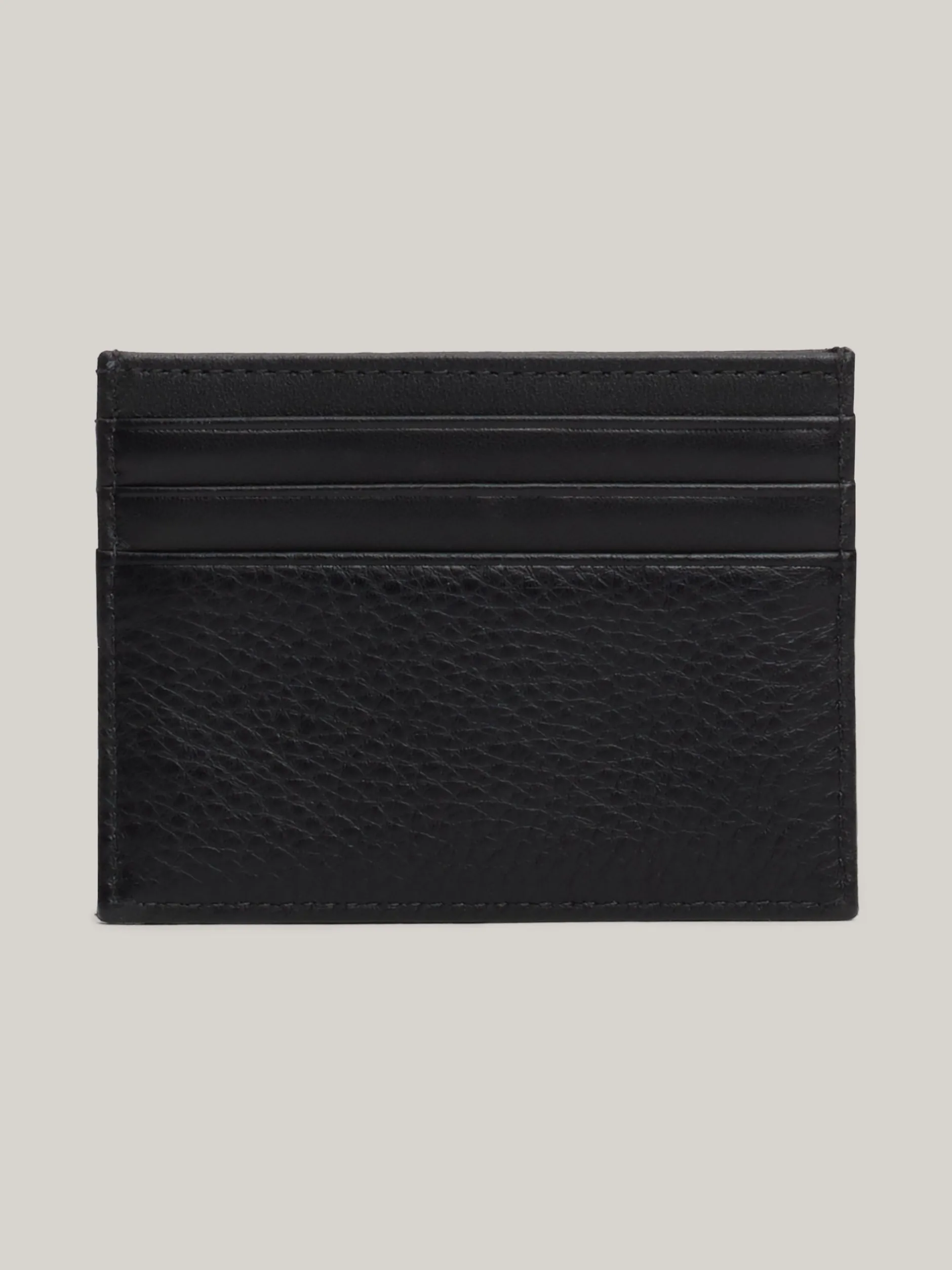 Portfele & Breloczki Do Kluczy*Tommy Hilfiger Etui Na Karty Z Teksturowanej Skóry BLACK