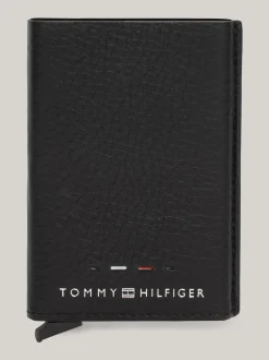 Portfele & Breloczki Do Kluczy*Tommy Hilfiger Etui Na Karty Ze Skóry Premium BLACK