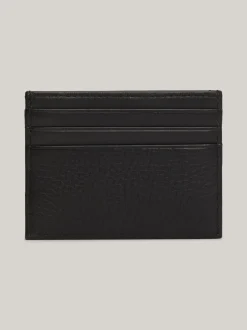 Portfele & Breloczki Do Kluczy*Tommy Hilfiger Etui Na Karty Ze Skóry Premium Z Logo BLACK