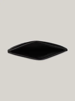 Portfele & Breloczki Do Kluczy*Tommy Hilfiger Etui Na Karty Ze Skóry Premium Z Logo BLACK